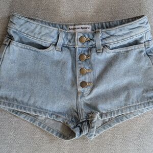 American Apparel Women's Light Blue Denim Shorts